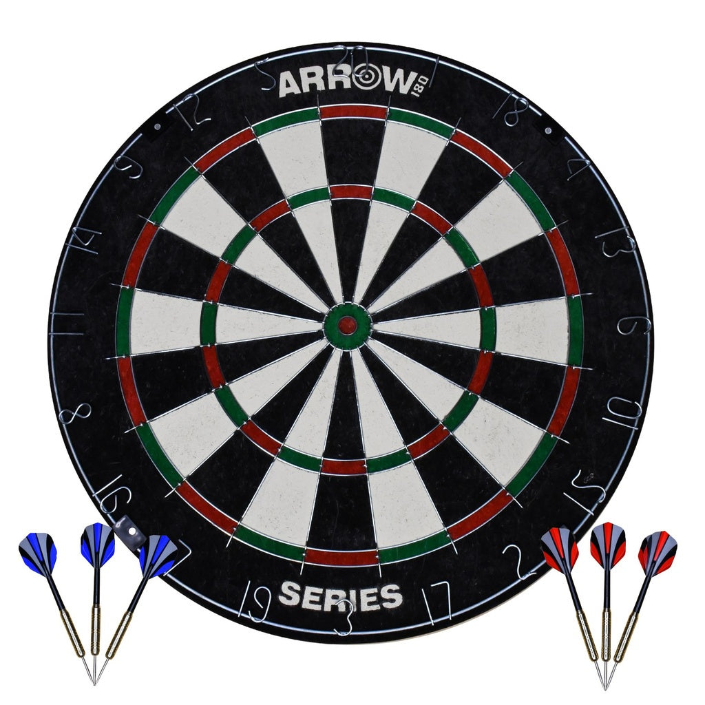 Arrow 180 Bristleboard Dartboard Set
