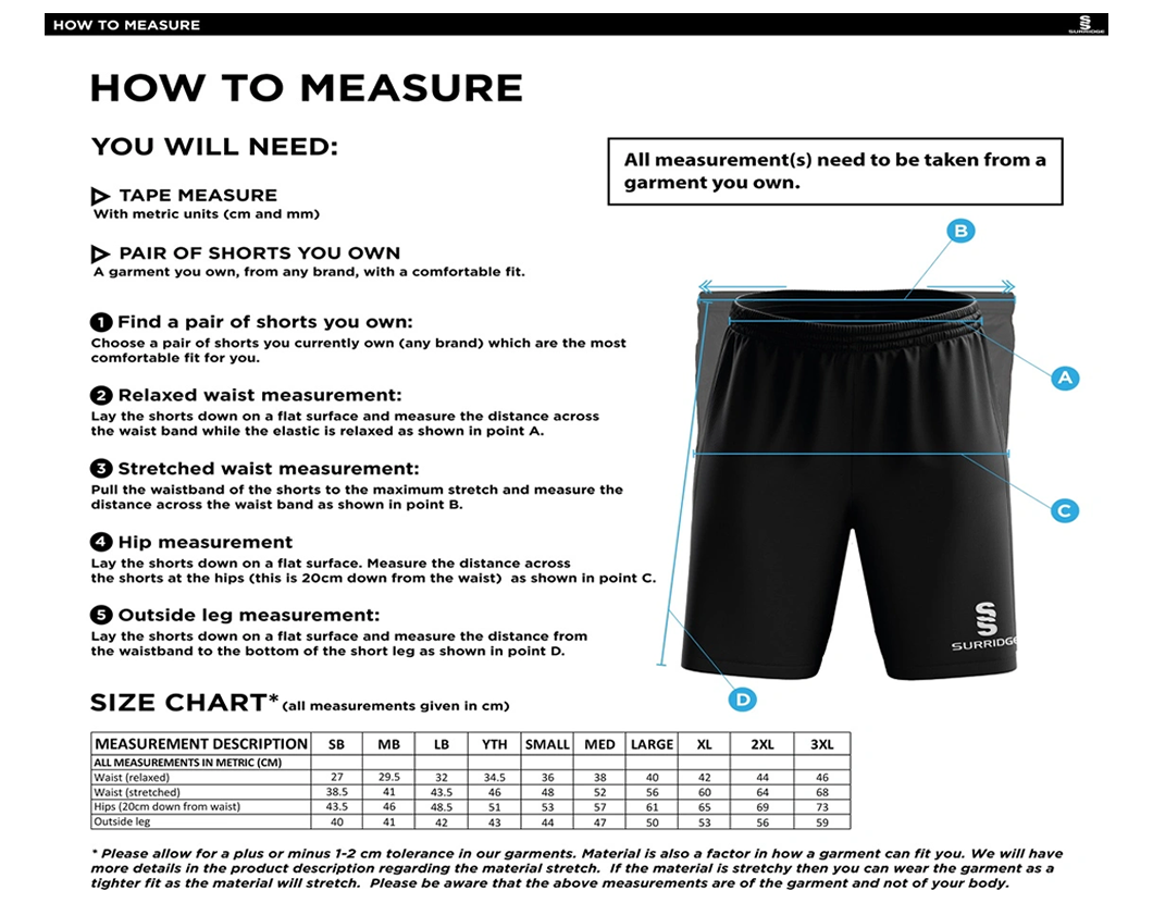 Lindfield CC Dual Performance Gym Short